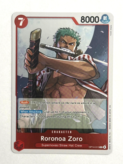One Piece TCG Roronoa Zoro OP14-015 Foil R The Azure Sea's Seven - Image 1
