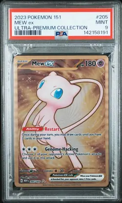 PSA 9 METAL Mew ex Full Art Ultra Rare 151 UPC Promo Pokemon Card SVP 205/165 - Image 1