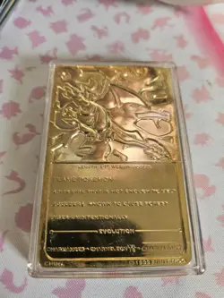 Charizard Burger King Gold Plated 23K Gold Metal Pokemon Card - Image 3