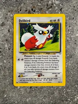Pokemon TCG Cards Delibird 5/64 Neo Revelation Holo Rare EXC-NM - Image 1