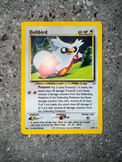 Pokemon TCG Cards Delibird 5/64 Neo Revelation Holo Rare EXC-NM - Image 3