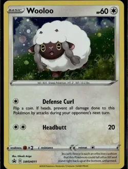 Wooloo Promo SWSH: Sword & Shield Promo Cards SWSH011 Colorless Pokemon Card TC - Image 1
