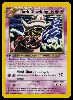 Pokemon Card - Dark Slowking Neo Destiny 20/105 Rare 1st Edition - Image 1