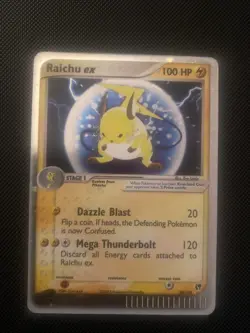 Pokemon TCG Raichu EX Sandstorm Holo Card 98/100 Ultra Rare Swirl - Image 1