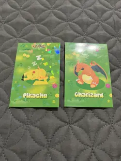 Sleeping Pikachu/Charizard Pokemon Attacks 2 Trading Card Lot Holo Foil - Image 1