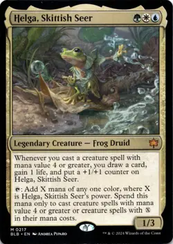 Helga, Skittish Seer Bloomburrow Magic MTG NM - Image 1