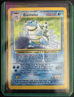 Pokemon TCG Blastoise Holo Rare Base Set 2/102 - Image 1