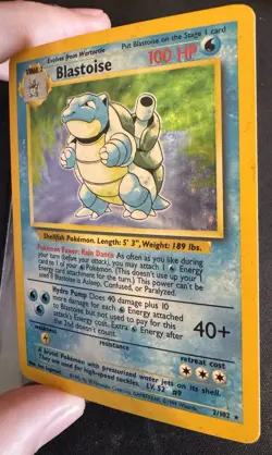 Pokemon TCG Blastoise Holo Rare Base Set 2/102 - Image 5