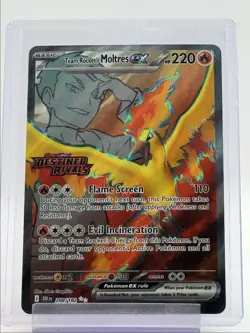 TEAM ROCKET'S MOLTRES EX 2025 POKEMON DESTINED RIVALS ULTRA RARE 208 Q4094 - Image 1