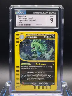 CGC 9 MINT ✨ - Tyranitar 029/165 Expedition Base Set Holo - 2002 Pokemon - Image 1