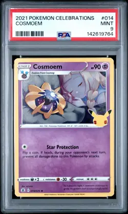 2021 POKEMON CELEBRATIONS #014 COSMOEM PSA 9 - Image 1