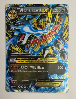 2014 POKEMON XY FLASHFIRE MEGA M CHARIZARD EX #69/106 ULTRA RARE HOLO LP - Image 3