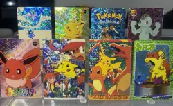 Pokemon 8 Vintage Pocket Monsters Charizard Prism Sticker Rare Nintendo - Image 1