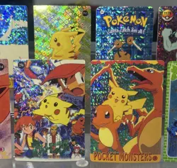 Pokemon 8 Vintage Pocket Monsters Charizard Prism Sticker Rare Nintendo - Image 3