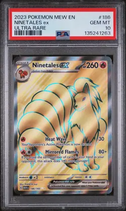 2023 POKEMON MEW EN-151 ULTRA RARE #186 NINETALES EX PSA 10 - Image 1