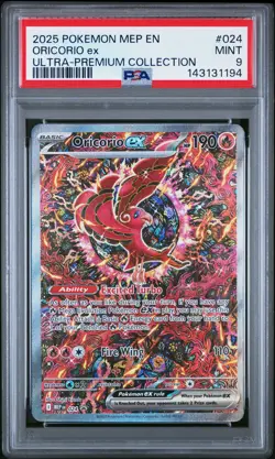 2025 POKEMON MEP PROMO ULTRA-PREMIUM COLLECTION #024 ORICORIO EX PSA 9 - Image 1