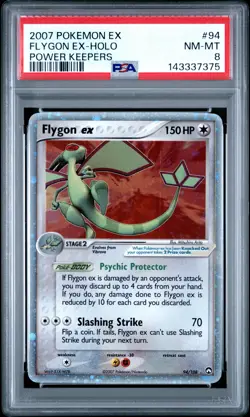 2007 POKEMON EX POWER KEEPERS #94 FLYGON EX-HOLO PSA 8 - Image 1