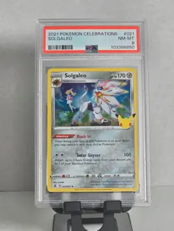 Solgaleo 21/25 Rare Holo PSA 8 Pokemon Celebrations 25th 2021 - Image 2