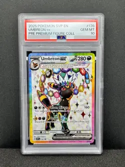 2025 Pokemon SVP Umbreon EX Premium Figure Collection Promo #176 PSA 10 - Image 1