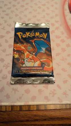 Pokemon Shadowless Base Set Booster Pack Charizard Art Sealed Long Crimp - Image 3