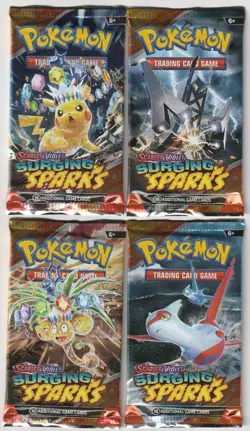 Pokemon Lot Of 4 Surging Sparks Booster Packs - Image 1