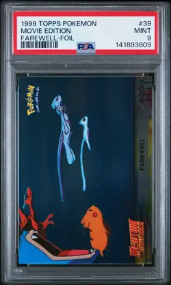 1999 TOPPS POKEMON THE MOVIE EDITION FAREWELL-FOIL #39 MOVIE EDITION PSA 9 - Image 1