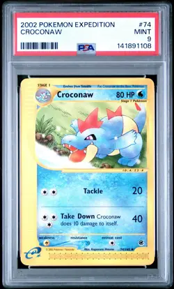 2002 POKEMON EXPEDITION #74 CROCONAW PSA 9 - Image 1
