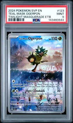 2024 POKEMON SVP EN-SV BLACK STAR PROMO #123 TEAL MASK OGERPON PSA 9 - Image 1