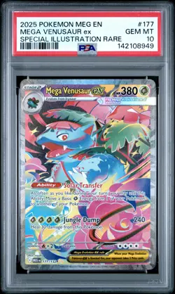 2025 POKEMON MEGA EVOLUTION SPECIAL ILLUSTRATION RARE MEGA VENUSAUR EX PSA 10 - Image 1