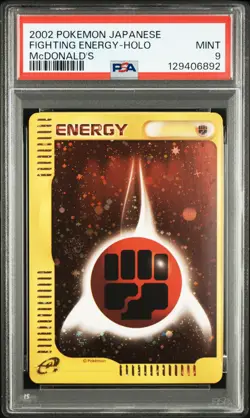 2002 POKEMON JAPANESE MCDONALD'S FIGHTING ENERGY-HOLO PSA 9 - Image 1
