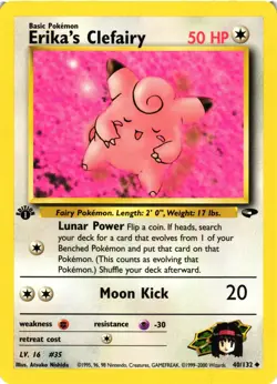 Pokemon TCG Ericka's Clefairy 1st Edition Gym Challenge 40/132 Vintge VLP - Image 1