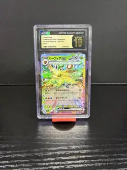 2024 Pokemon Japanese SV8a Terastal Festival Leafeon EX CGC Pristine 10 003/187 - Image 1