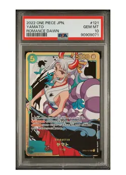 PSA 10 Gem Mint Yamato Japanese One Piece Romance Dawn OP01-121 Secret Rare SEC - Image 1