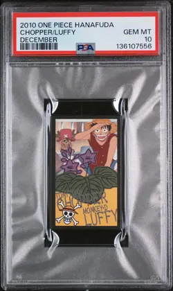 2010 ONE PIECE HANAFUDA DECEMBER MONKEY D. LUFFY TONY TONY CHOPPER PSA 10 - Image 1