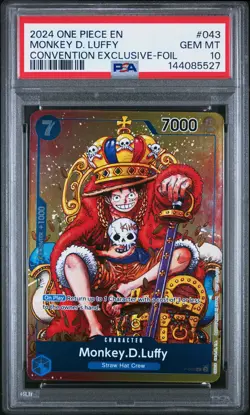 2024 ONE PIECE PROMOS CONVENTION EXCLUSIVE-FOIL #043 MONKEY D. LUFFY PSA 10 - Image 1