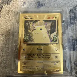 Pokemon Celebrations Gold Metal Charizard & Pikachu Cards 25th Anniversary Set - Image 1