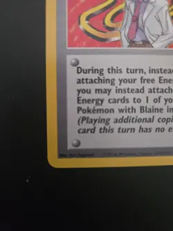 Blaine - 100/132 - Pokemon Gym Challenge Unlimited Rare Card LP - Image 2