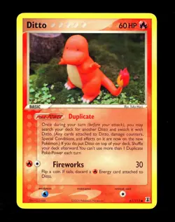 2005 Pokemon DITTO Charmander EX DELTA SPECIES Non Holo Card 61/113 Yuka Morri - Image 1