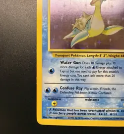 Pokemon TCG Lapras Fossil Holo Unlimited Rare Card 10/62 Vintage LP-NM - Image 5