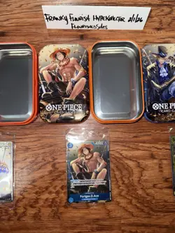One Piece Monkey D Luffy Promo Card Set With Empty Tins Included. No Packs - Image 3