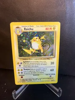 Pokemon TCG Raichu Holo Rare Card Base Set 14/102 Iitalian MP - Image 1
