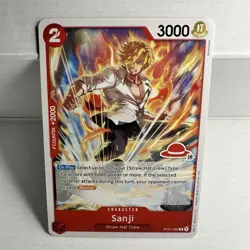 Sanji ST21-003 C, red straw hat logo 10, english, one piece card game - Image 1