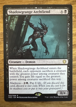 MTG Innistrad: Crimson Vow Commander, Shadowgrange Archfiend - Image 1
