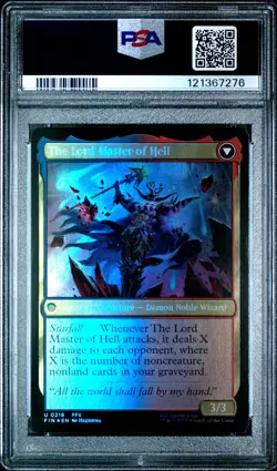 2025 MTG FINAL FANTASY THE EMPEROR OF PALAMECIA/THE LORD MASTER OF HELL PSA 10 - Image 2