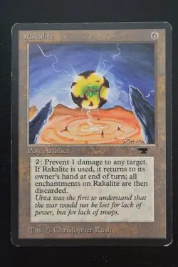 Magic The Gathering MTG RAKALITE Antiquities MP Moderately Played - Image 1