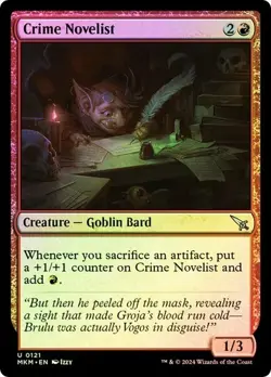 Crime Novelist 0121 Uncommon Foil Murders at Karlov Manor MTG Near Mint - Image 1