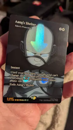 1x Aang's Shelter Borderless FOIL NM - Teferi's Protection Magic MTG TLA TLE x1 - Image 1