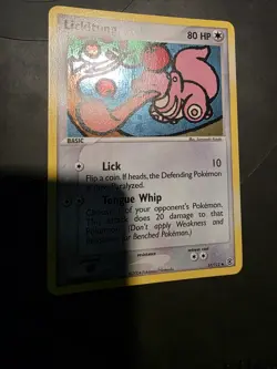 Pokemon TCG Lickitung 37/112 EX FireRed & LeafGreen Reverse Holo - Image 3