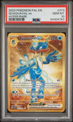 2023 POKEMON PAL EN-PALDEA EVOLVED HYPER RARE #273 QUAQUAVAL EX PSA 10 - Image 1