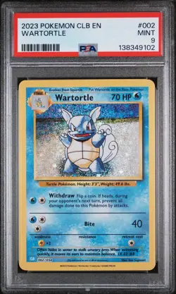 2023 POKEMON CLB-CLASSIC BLASTOISE & SUICUNE EX DECK #002 WARTORTLE PSA 9 - Image 1